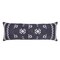 Laddha Home Designs 36" Blue and White Hand Woven Geometric Rectangular Lumbar Pillow